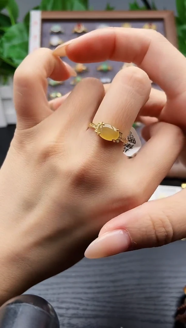 银S925镶嵌戒指翡翠12