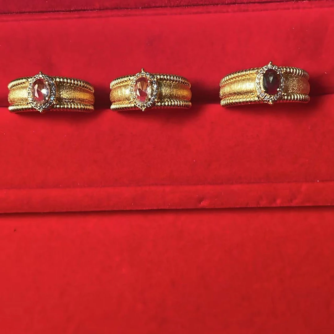 足银戒指 鸽子蛋戒指时尚精致中古