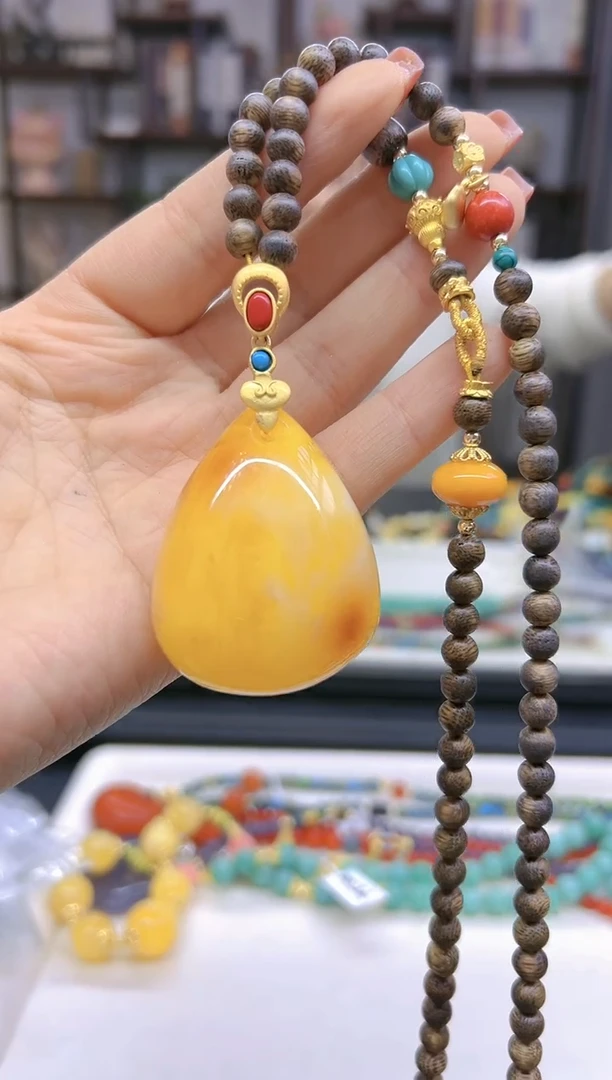 【闪购商品】蜜蜡毛衣链未镶嵌M511