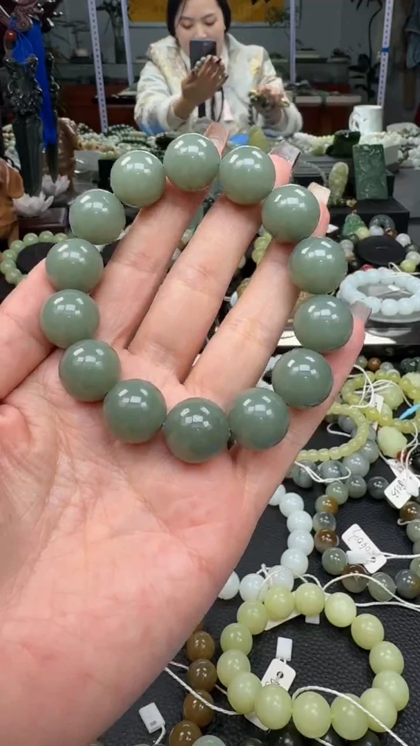 未镶嵌手串和田玉新疆且末蓝卡16