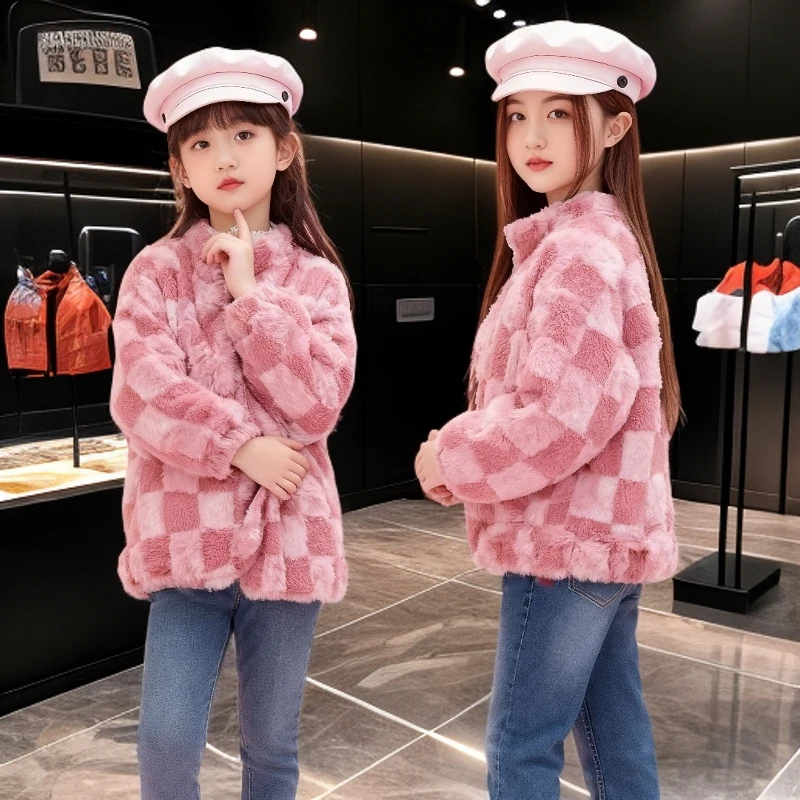 春秋冬舒适保暖细腻柔软儿童外套开衫拉链立领中大童男女宝宝童装