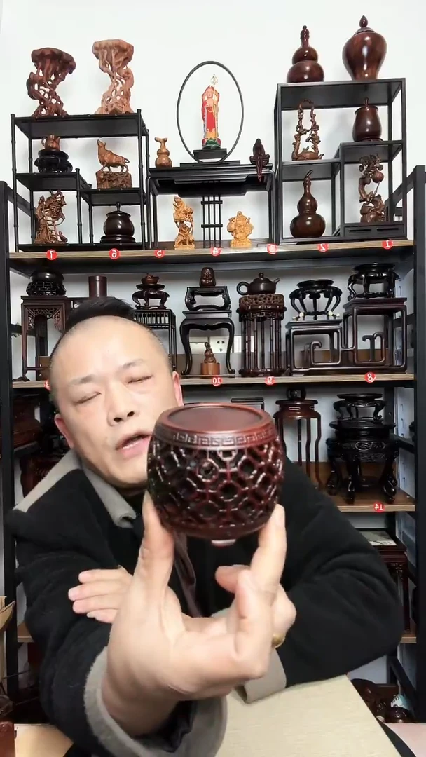 紫砂底座木外径6.5内径5.5