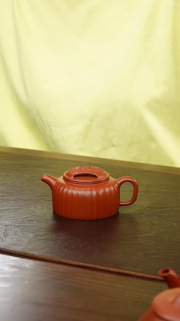 茶壶紫砂侯峰大红袍筋纹牛盖100cc