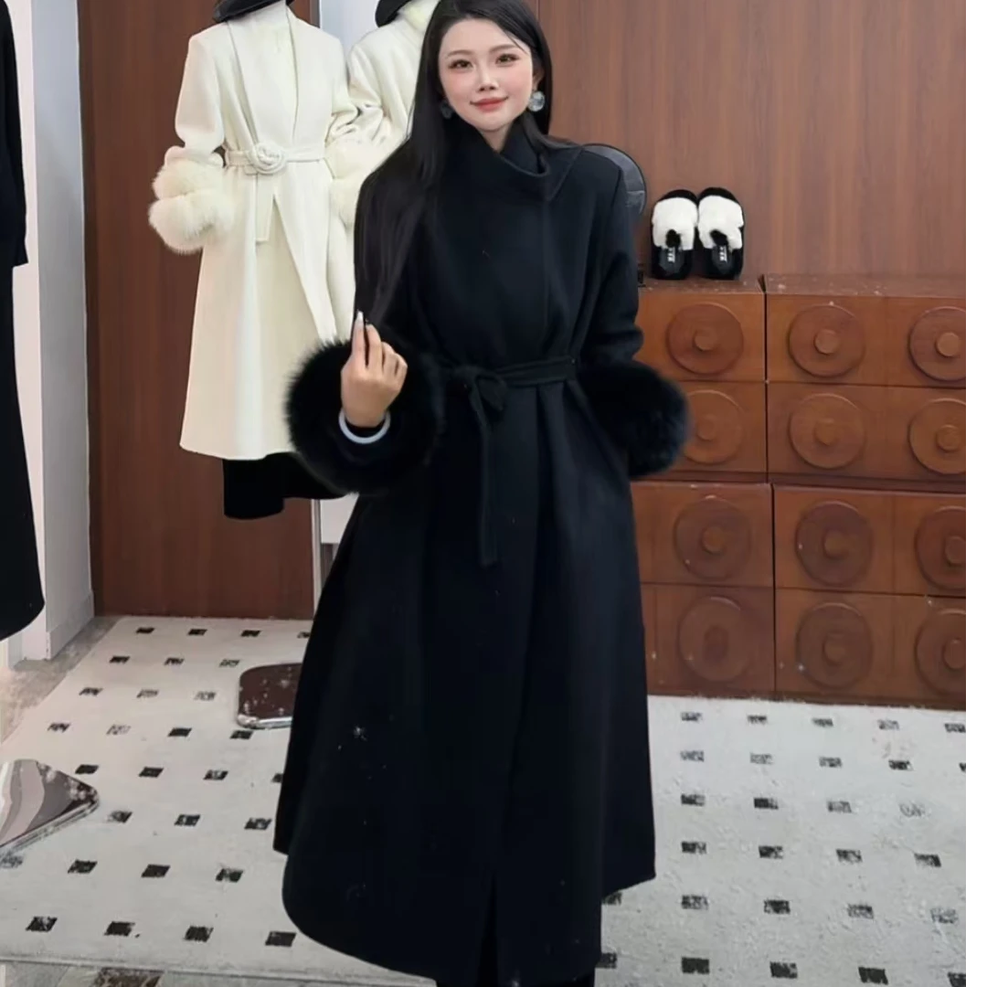 【苏兰文】赫本风中长款大衣外套-825-DY