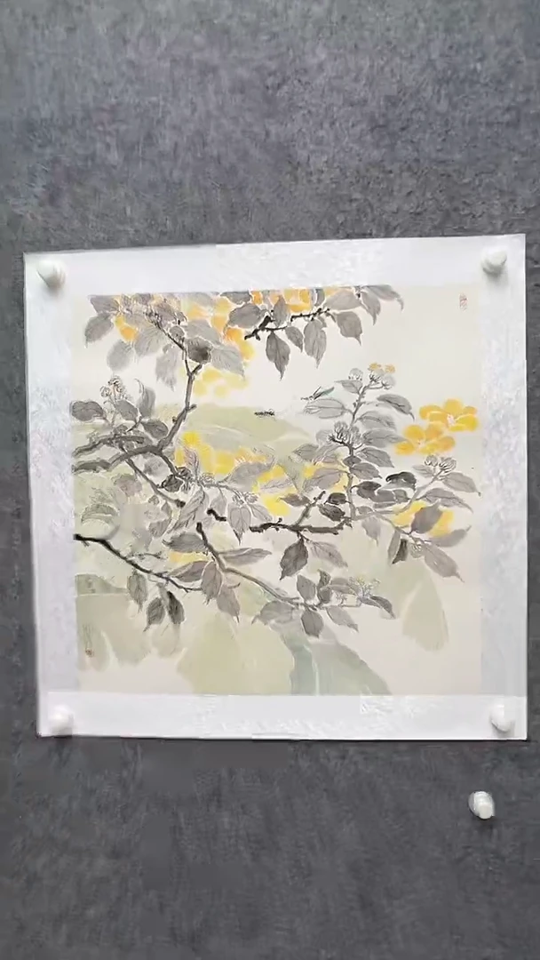 国画邹训精-4平尺-花鸟国画