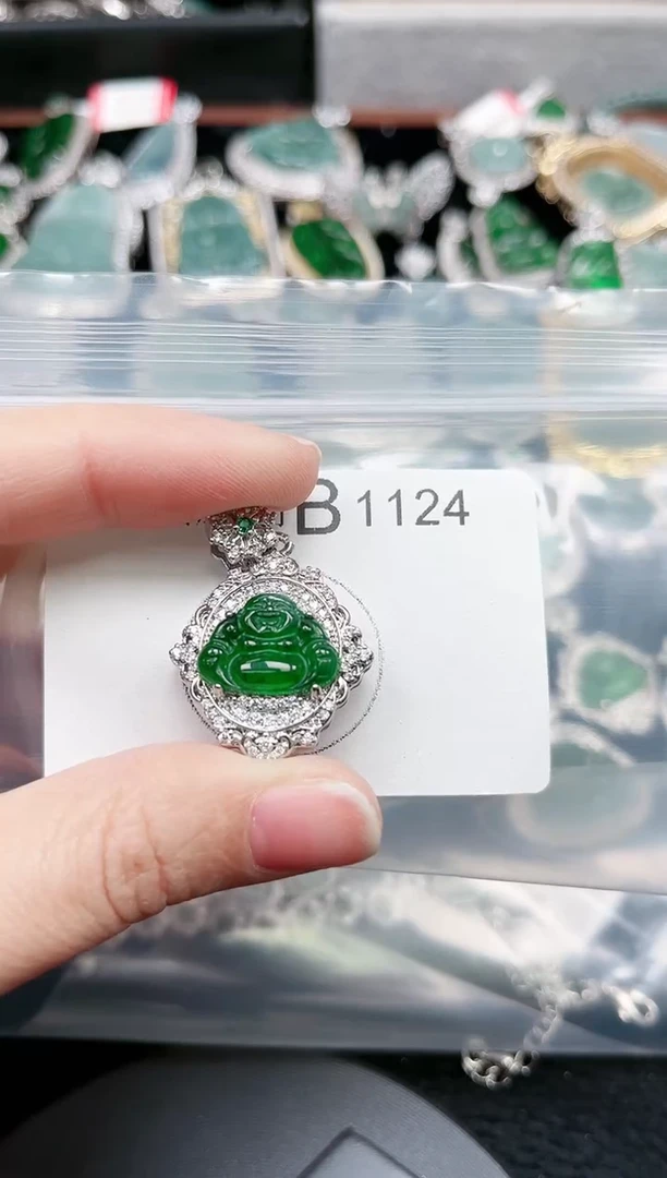 【闪购商品】翡翠颈饰未镶嵌1124赠皮绳