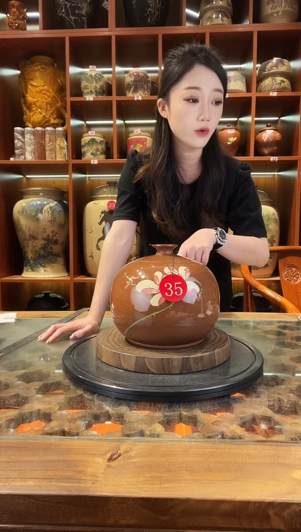 罐云南建水紫陶茶罐@35