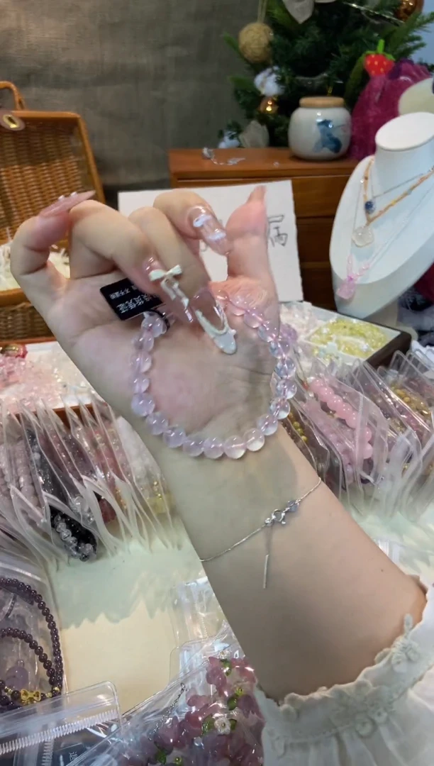 水晶手链未镶嵌孤品捡漏均匀瑕疵介意勿拍