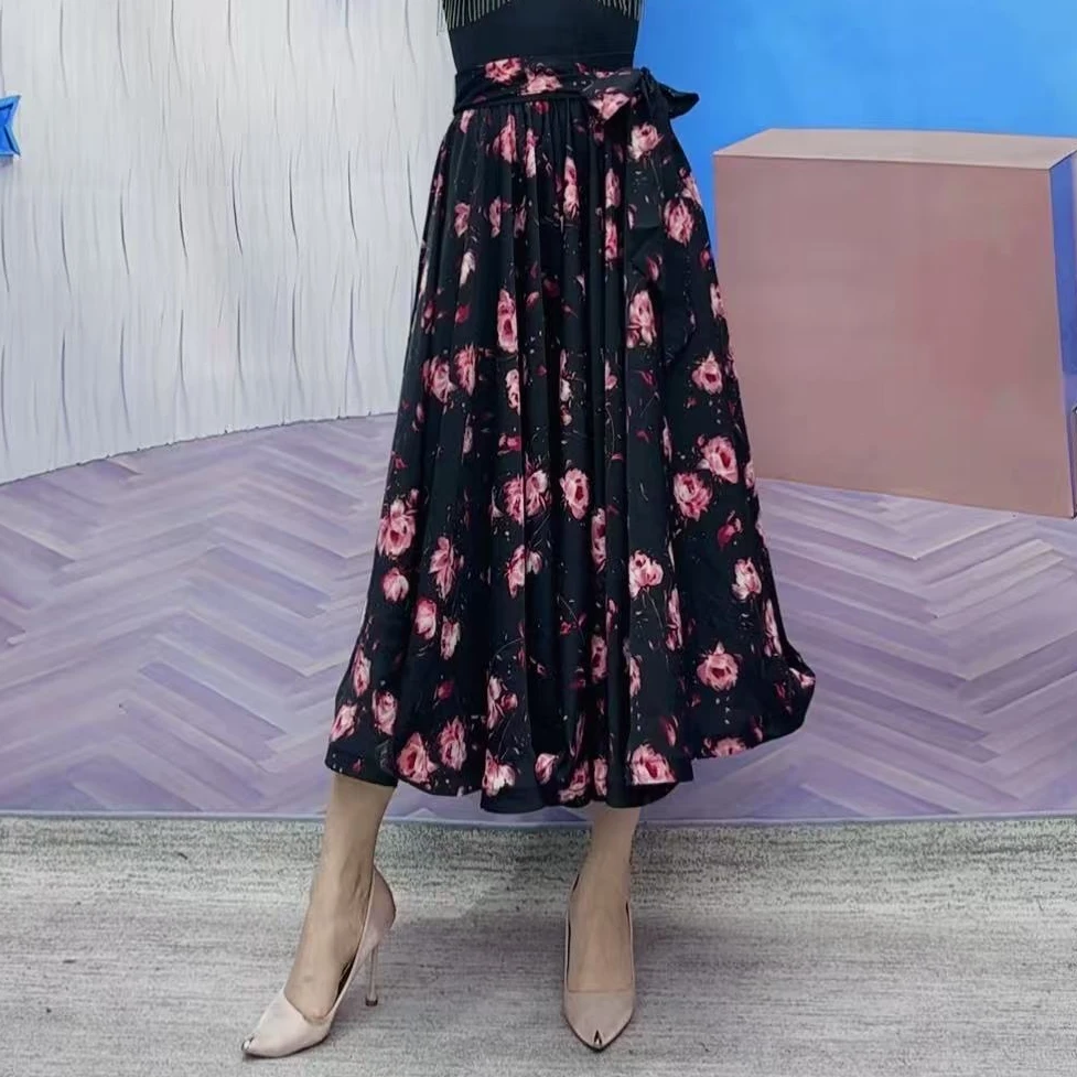 欢舞阁摩登交谊舞大摆华尔兹舞蹈裙百搭显瘦舞裙半身裙MDQ25