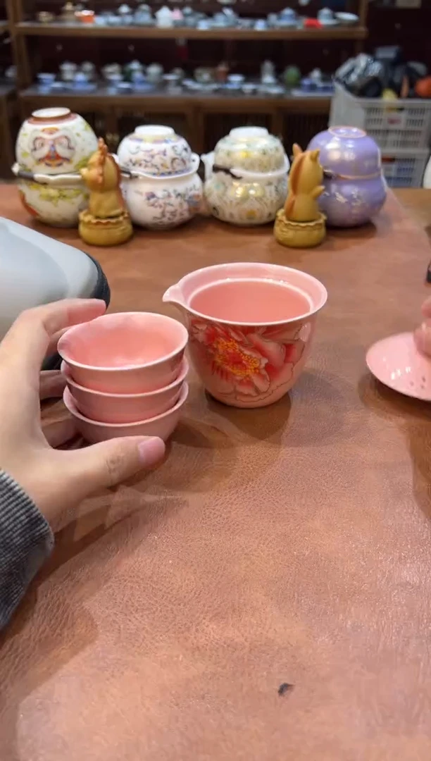 真的很便宜会开片的旅行茶具