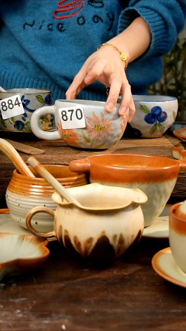 盘 高颜值粗陶餐具限时抢购