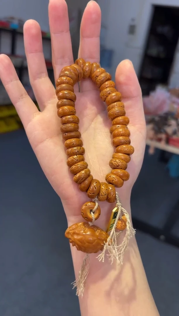 吊坠菩提根/象牙果 桃核甜甜圈【有钱有余】手持