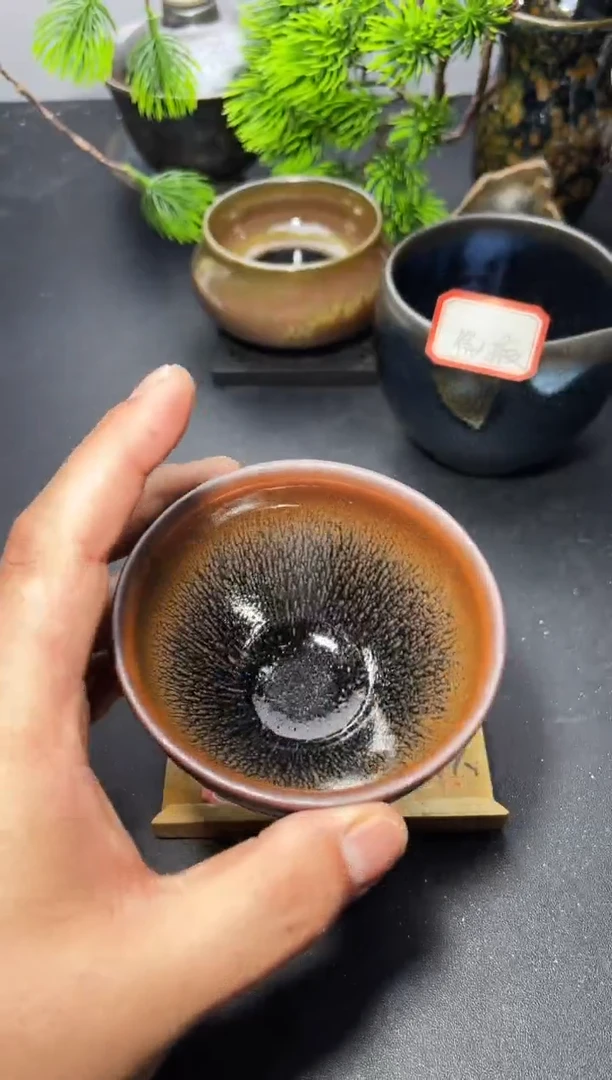 茶盏59（微瑕）叶紫建盏