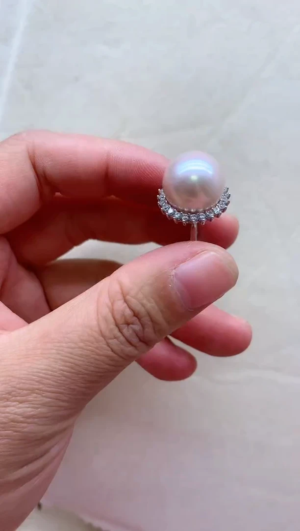 【闪购商品】淡水珍珠戒指银S925镶嵌淡水珍珠戒指