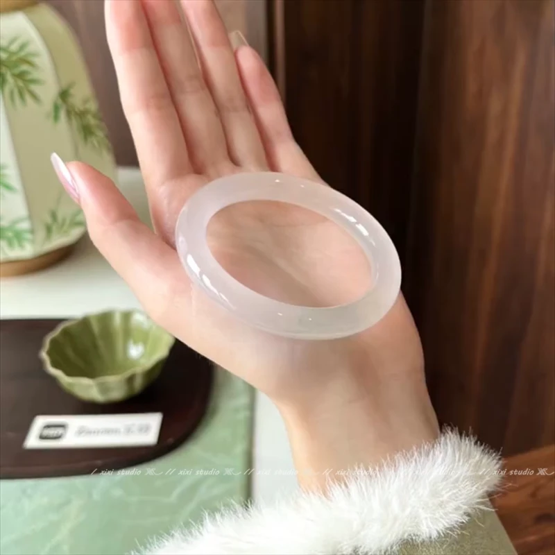 【白月光圆条手镯】小众设计高级感女生礼物寓意你是我的温柔月光