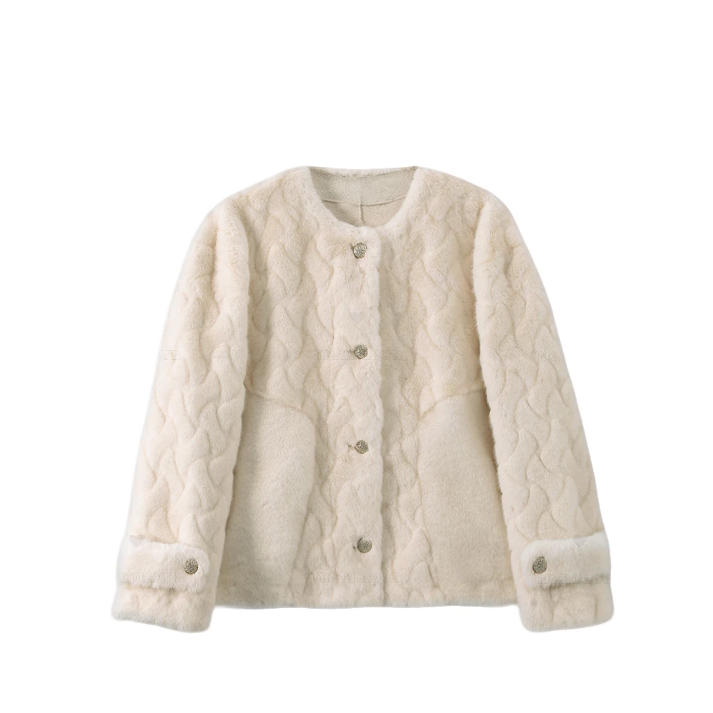 【封后轻奢设计】2024秋季新款简约百搭毛绒外套8991917