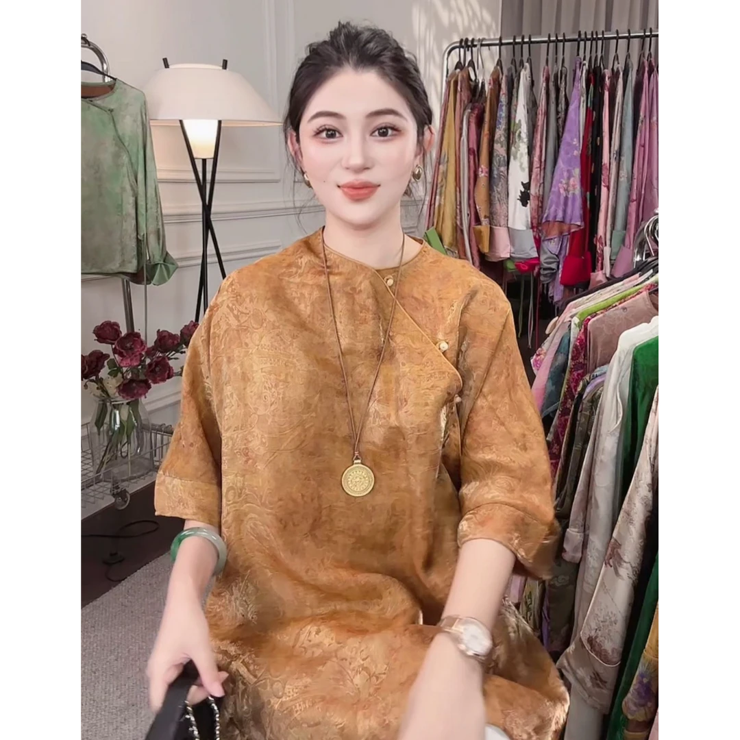 【金罗】新中式国风长袖上衣高级时尚百搭气质显瘦