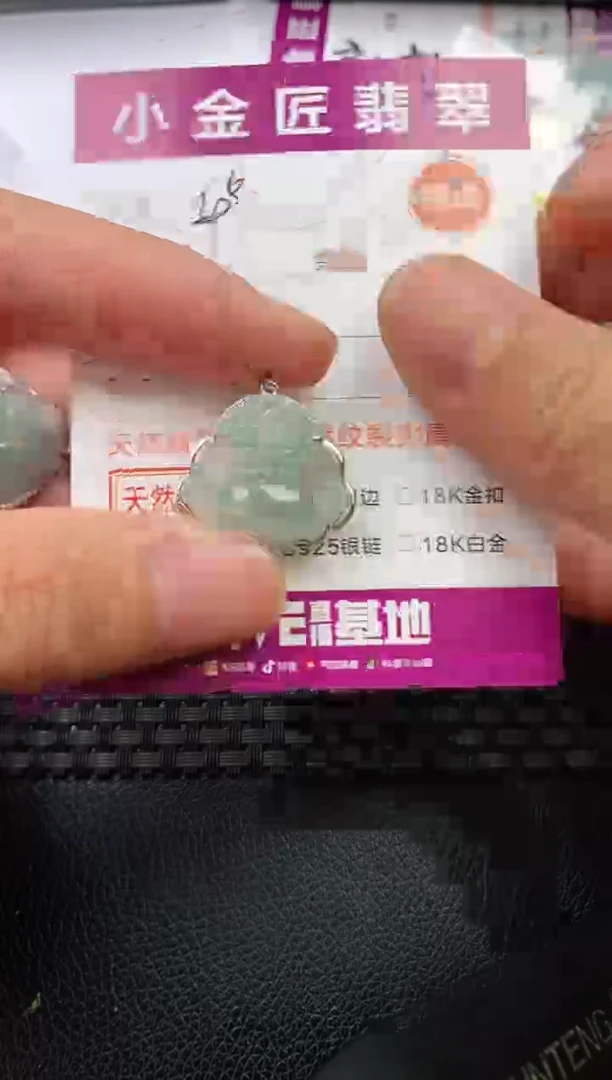 翡翠银S925镶嵌颈饰·