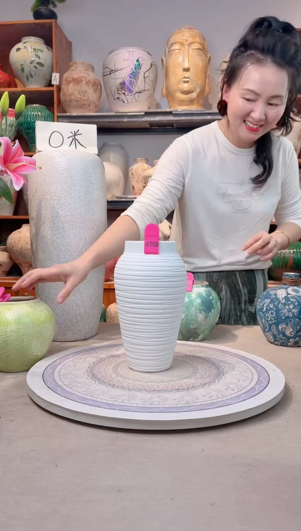 瓶陶瓷花瓶 无花  福利 不能装水 a769