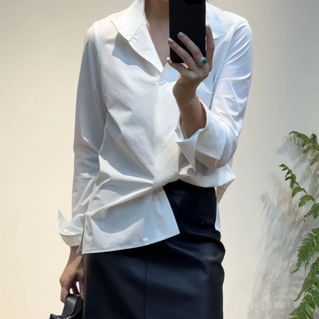 TANTAN 气质显瘦百搭时尚通勤简约衬衫2919