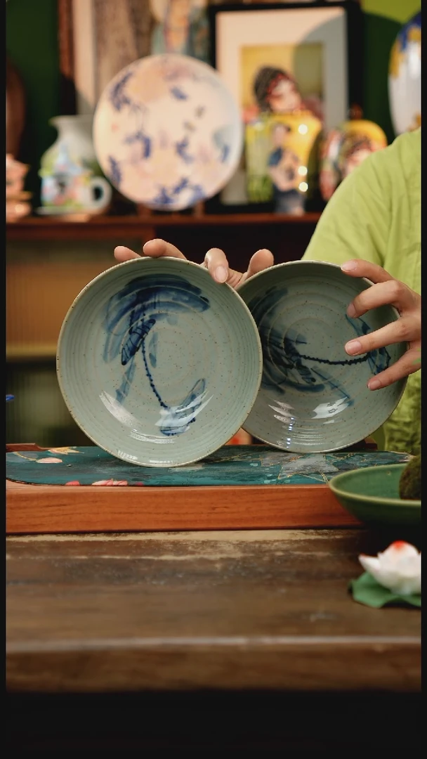 瓷片景德镇纯手工釉下彩精品茶具水杯