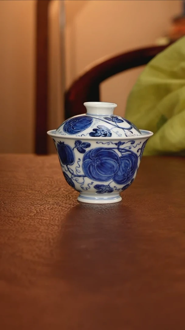 景德镇瓷器，青花瓷手绘茶具