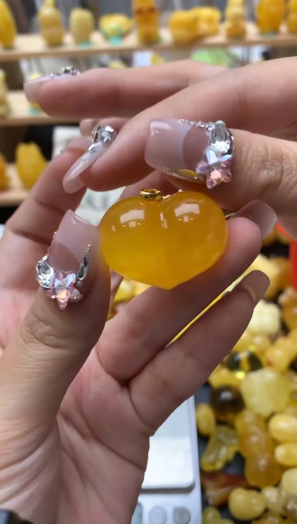 琥珀18K金镶嵌珠宝奇石070琥珀蜜蜡微瑕