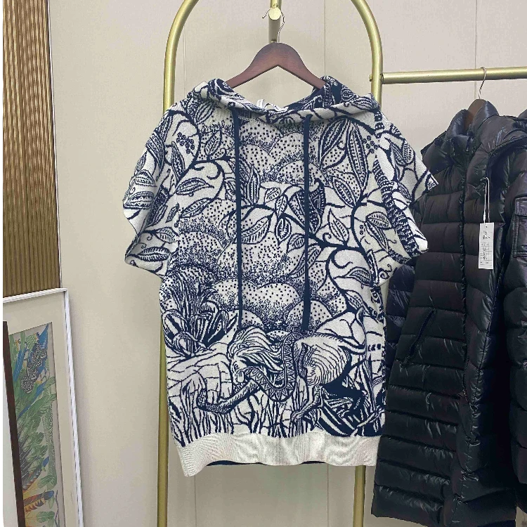 99新 DIOR/迪奥 迪奥丛林系列针织连帽上衣 38码 11366