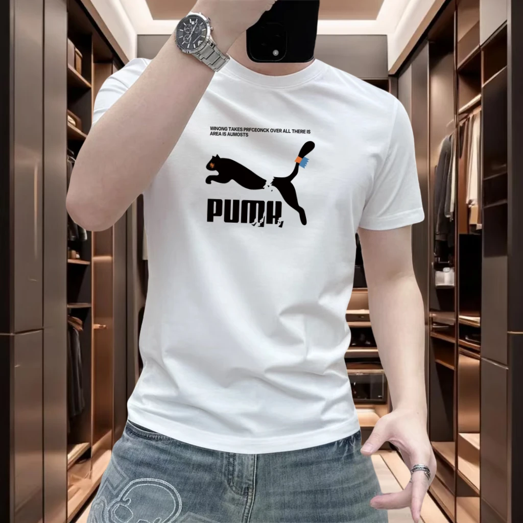 欧货潮牌男士短袖T恤2025夏季爆款休闲百搭轻奢高档体恤百搭上衣