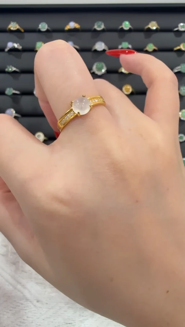 银S925镶嵌戒指翡翠136