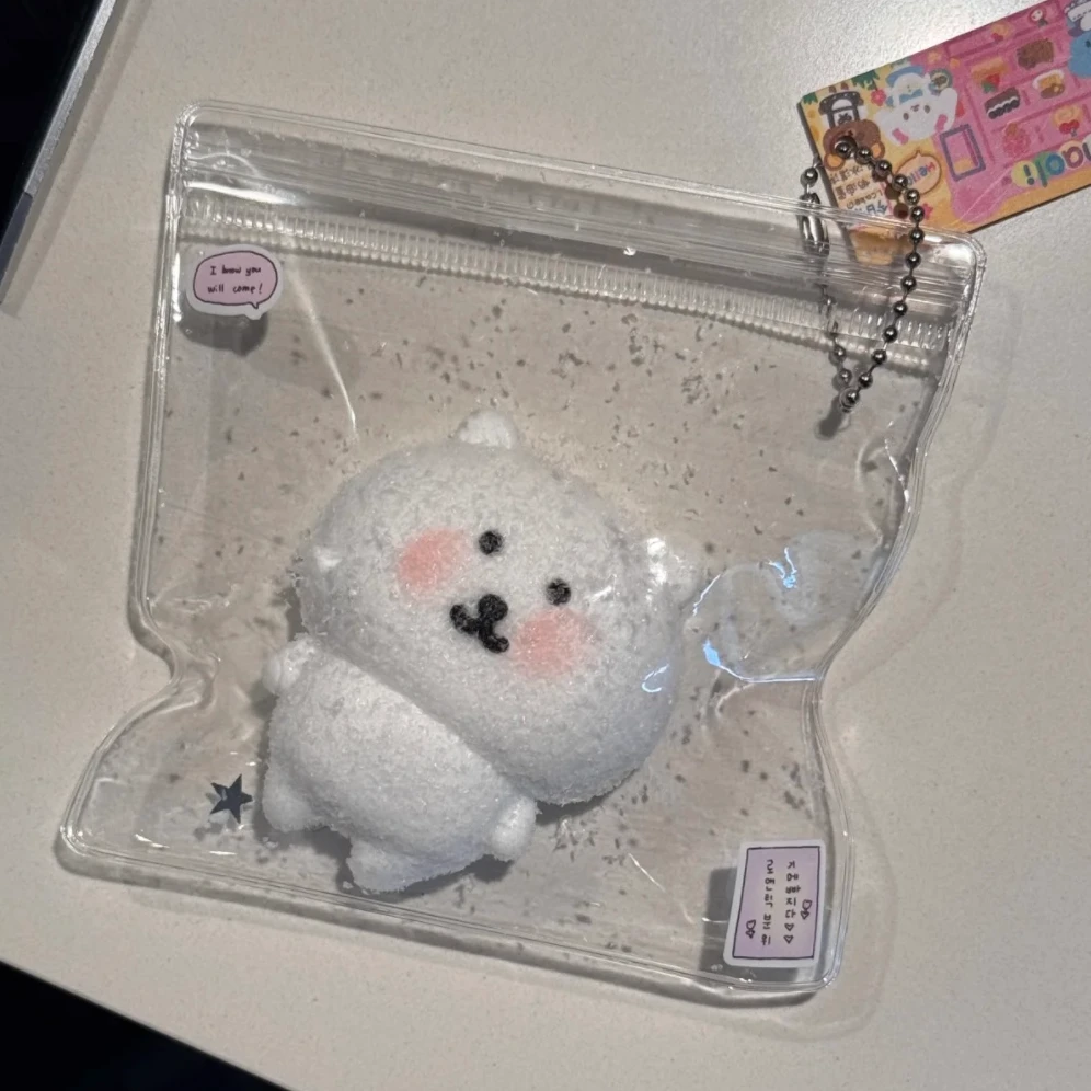 【云森】自嘲熊捏捏乐手作硅胶捏捏慢回弹玩具解压奶油泥感玩具包挂