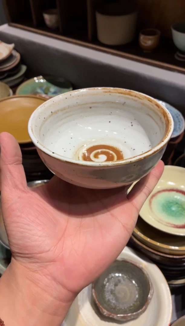 瓷片5寸白麻点  手工饭碗 福利款