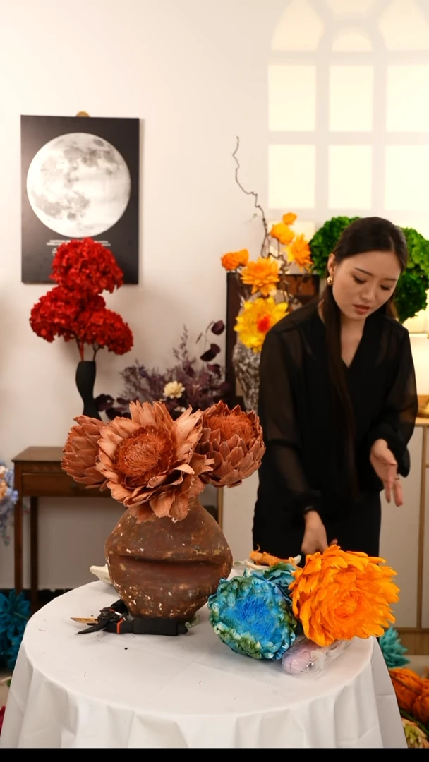 永生花  霸王花 【叶片有伤】 A34