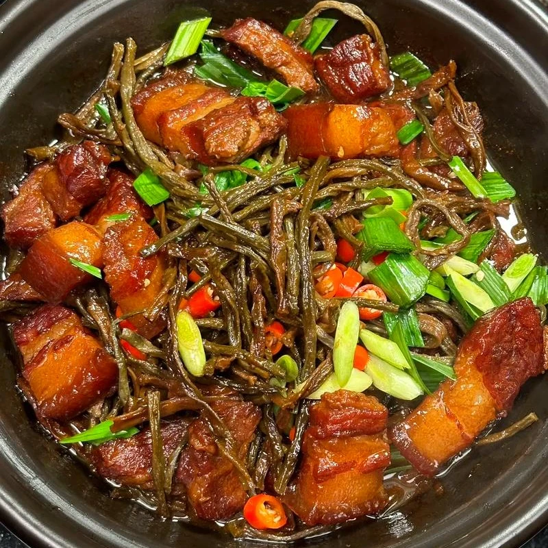 干豇豆红烧肉（鲜五花肉约520g）