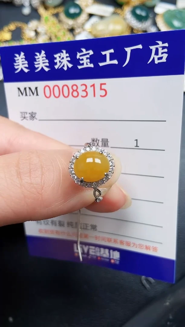 翡翠银S925镶嵌颈饰8315