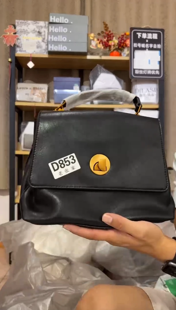 小牛剖层皮革老张家女包853