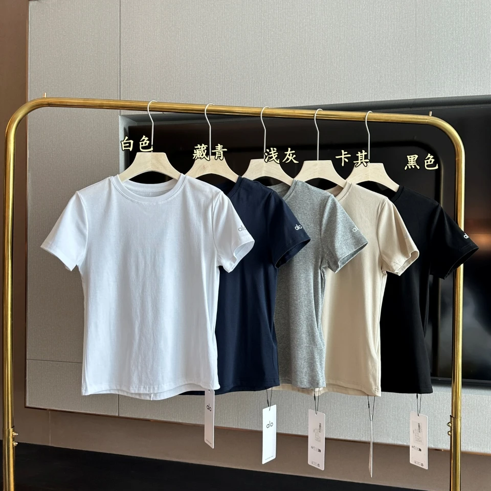 HL-Alo跨境代购25年夏新款爆款宽松简约百搭透气T恤040r909