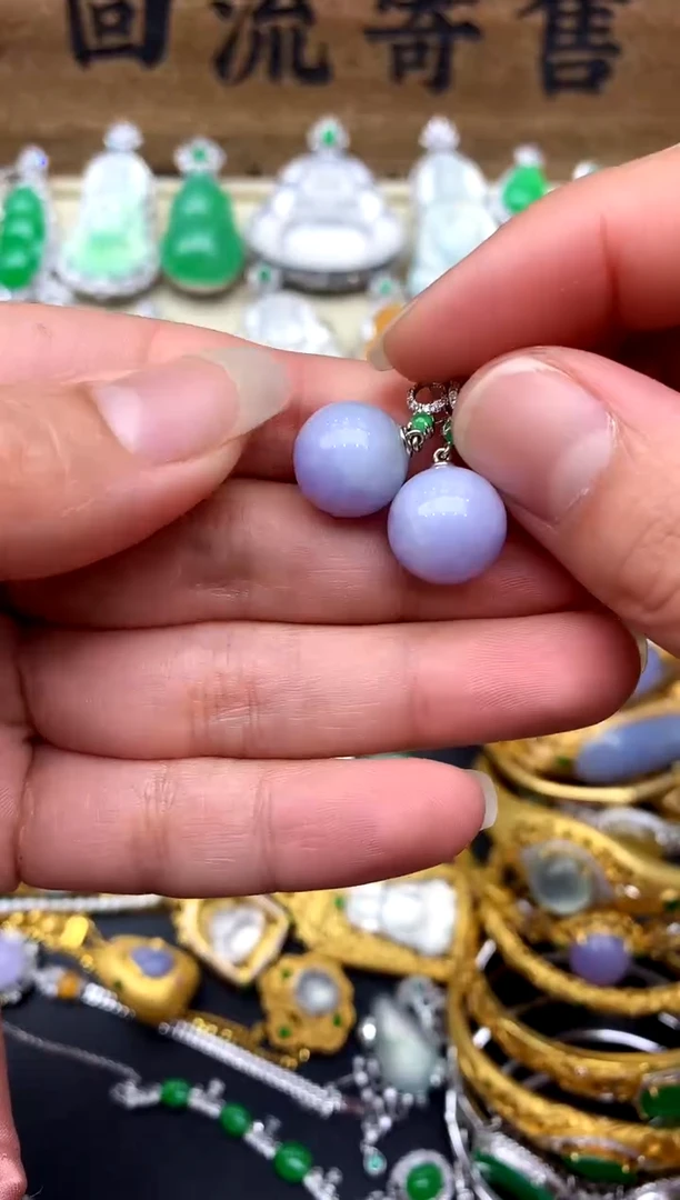 【闪购商品】翡翠耳饰18K金镶嵌200-中国好珍宝