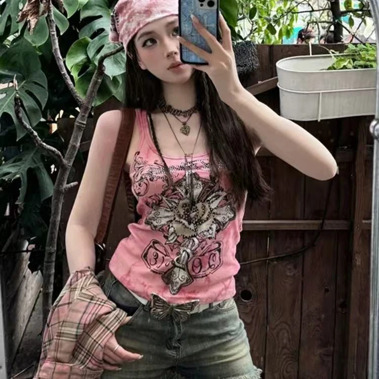 千禧涩谷辣妹y2k吊带（尾货孤品 默认微瑕）