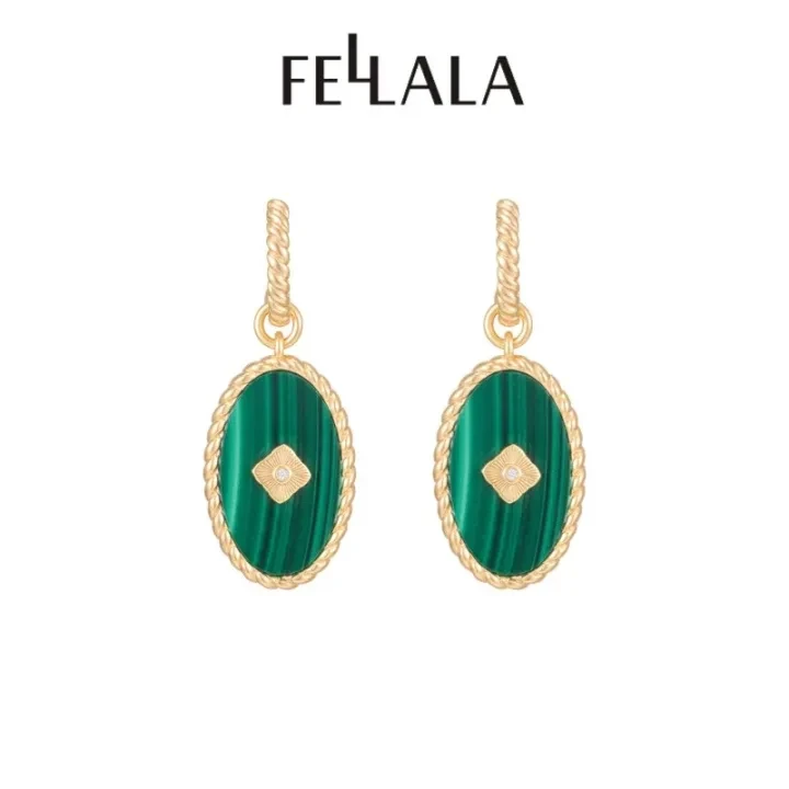 Fellala/ 翡拉拉「如意」系列椭圆中耳环孔