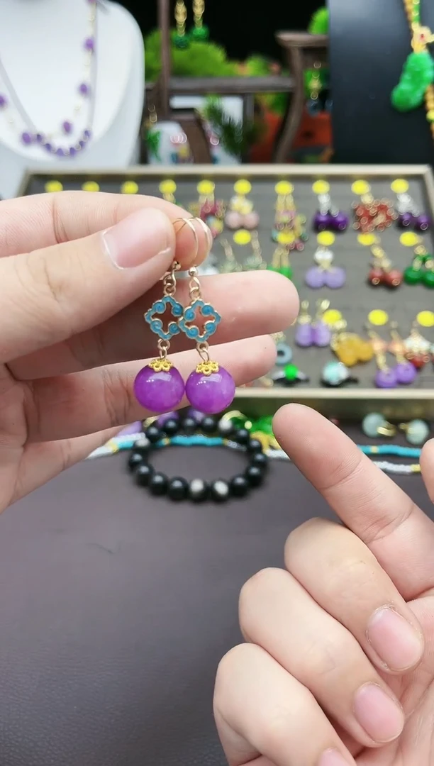 【闪购商品】玛瑙/玉髓耳饰银S925镶嵌314000