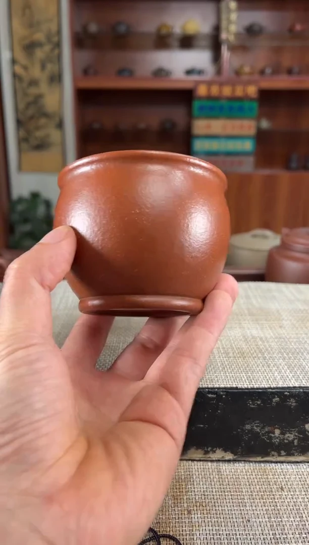 茶杯紫砂红降坡主人缸杯泡沫装