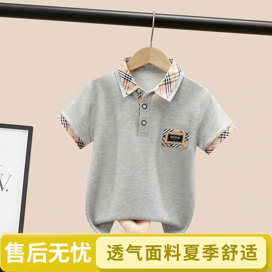 哆布哆宝宝夏季翻领polo衫男孩帅气半袖中大童韩版洋气童装短袖