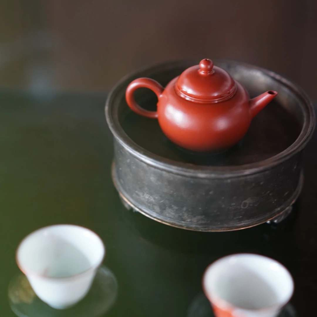 现货丨岩茶教室&明德园谢华监制潮州朱泥水平壶