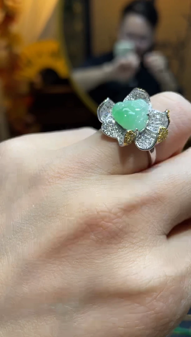 颈饰未镶嵌翡翠戒指