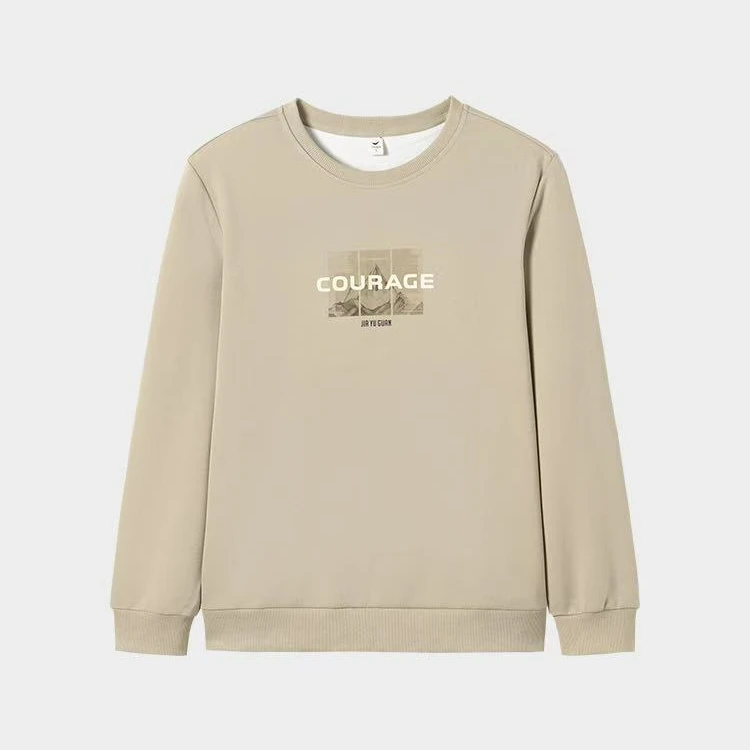 快鱼15W1010长袖圆领套头印花透气卫衣时尚运动休闲情侣宽松春季