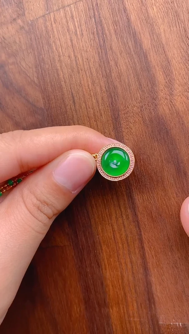 【闪购商品】翡翠吊坠(不含链)银S925镶嵌平安扣