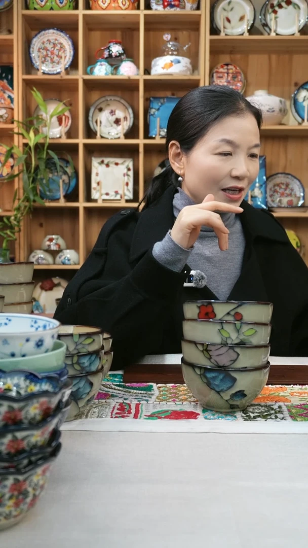 瓷片小可陶瓷高温四只米饭碗