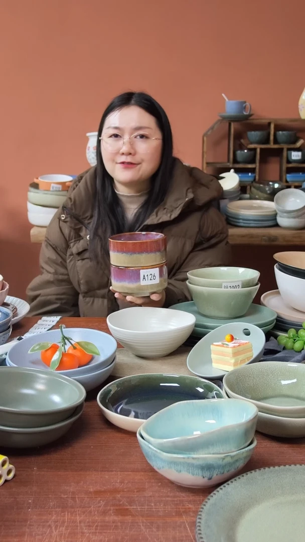 【闪购商品】碗A126  陶瓷碗两件套微瑕