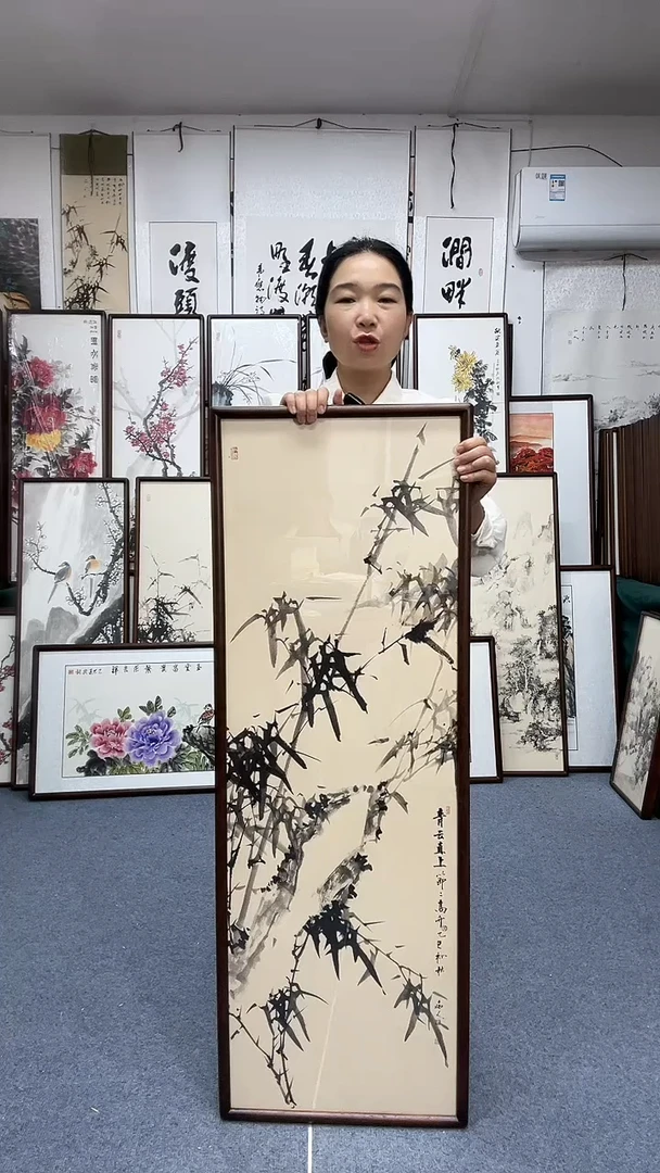 国画42*122实木画框京东包邮手绘